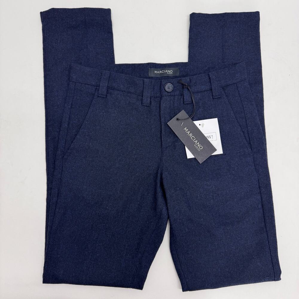 NWT Marciano Guess Wool Blend Chino Pant Blue sz 44/US 10 Preppy Career Luxury